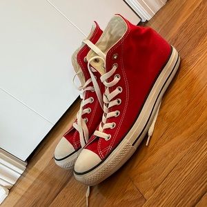 Worn once high top converse